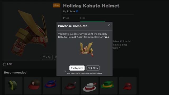 FREE ITEM Holiday Helmet with effects Roblox смотреть онлайн