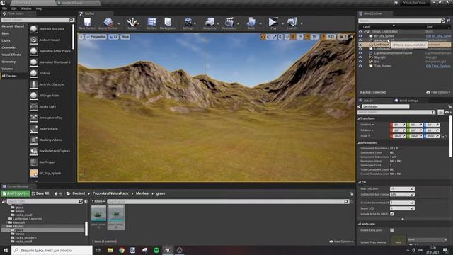 Создаем игру на Unreal Engine №12. Работа с Foliage. Генерация травы в автоматериале. Foliage Mode