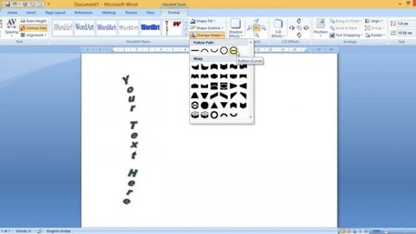 Microsoft Word How to Use Word Art in MS Word 2020