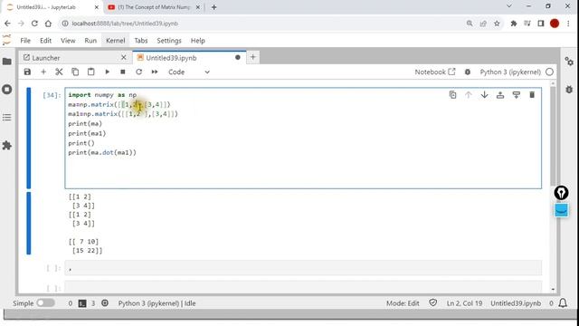 15. Numpy Matrix and Function - Transpose() , Swapaxes() , Inverse() |Numpy Tutorial for Beginners смотреть онлайн