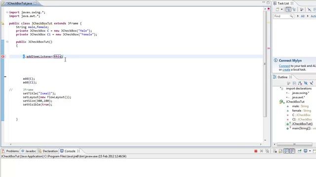 Java Tutorial| GUI | JCheckBox and ItemListener (beginner) смотреть онлайн