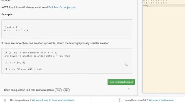 3.0 PRIME SUM(Math)-Interviewbit #math#programming смотреть онлайн