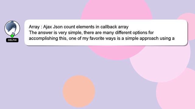 Array : Ajax Json count elements in callback array смотреть онлайн