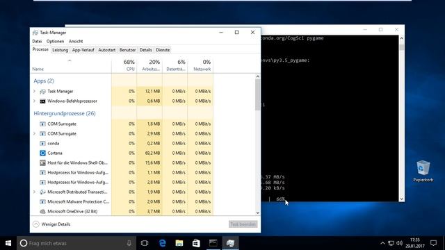 Installieren von Python3 und Pygame in einer Virtueller Umgebung mit dem conda Paketmanager смотреть онлайн