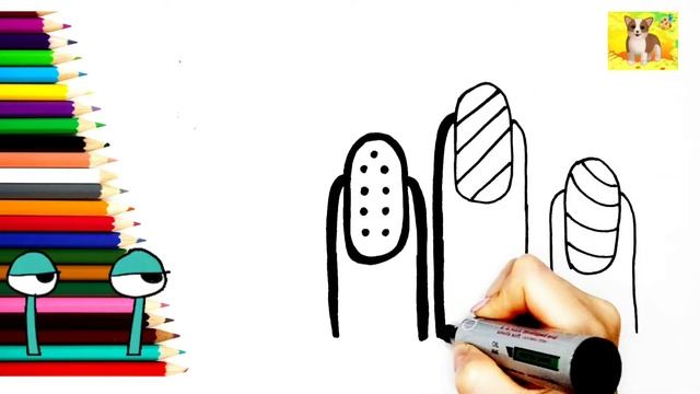 Ногти.Ноготки.Рисунок для детей.Как рисовать Ноготки.Детские рисунки.