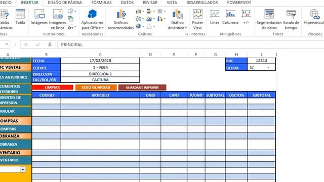 Sistema de facturacion excel gratis productos e inventario 2 смотреть онлайн