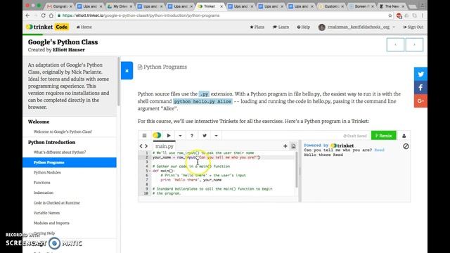 Moving Forward in Python - Option 1 - Google Course смотреть онлайн