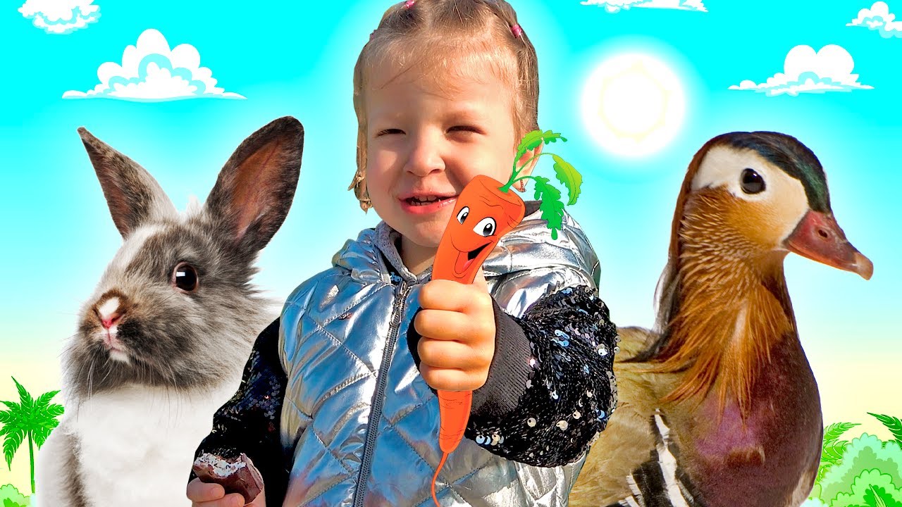 Кормим и играем с животными на ферме и в зоопарке смотреть онлайн