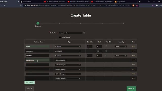 How to create tables with foreign key in oracle: apex смотреть онлайн