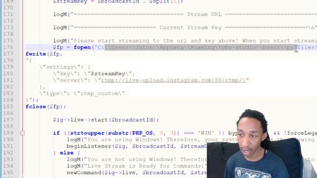 Stream to Instagram w/ OBS & re-stream Automatically (IGLive-PHP) смотреть онлайн