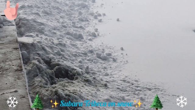 Subaru Tribeca on snow. Exhaust sound under load смотреть онлайн