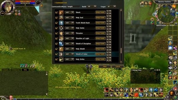 Runes of Magic Knight/Priest pvp stun kitty combo setup