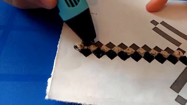 3D РУЧКА! Рисую алмазную кирку из майнкрафт.