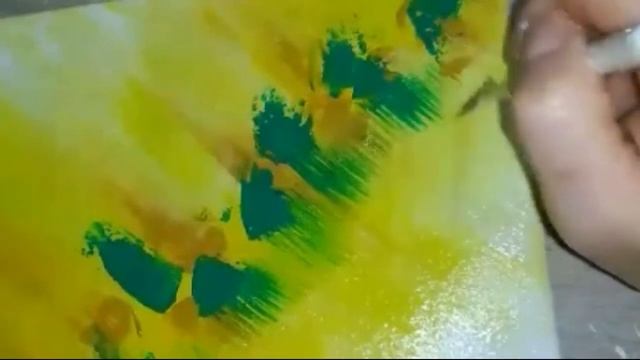 Yellow/Abstract painting/ Easy for Beginners/Demo in acrylics/Relaxing painting смотреть онлайн