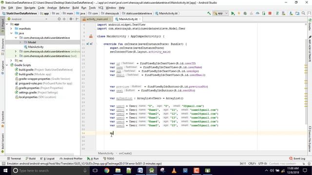 2- Android Kotlin. Static User Data Retrieve Urdu/Hindi. смотреть онлайн