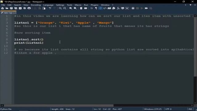 Working with python sort()| Python list Sorting Part-1| How can we sort a list.#pythontutorial смотреть онлайн