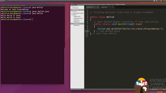 1.3 Displaying multiple lines with print, println, printf смотреть онлайн