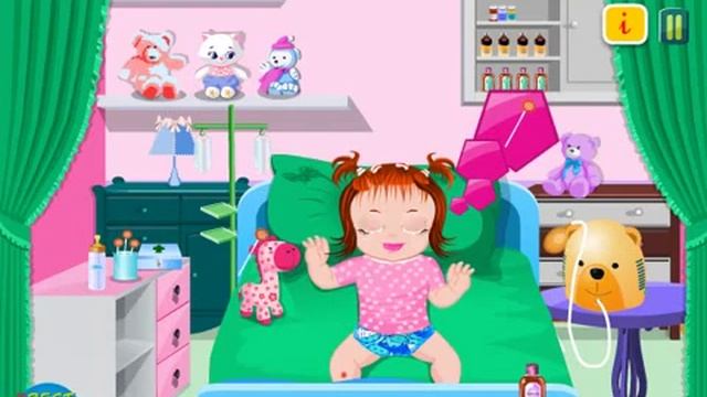 Бесплатные игры онлайн Больная малышка, Game for Kids, уход за малышом смотреть онлайн