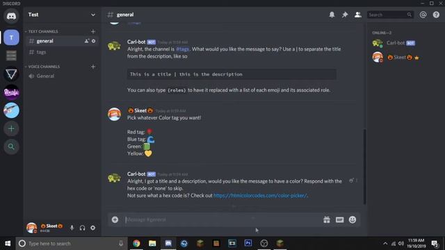 How to make a color tag/rank/role selector on Discord (Carl Bot) Using CarlBot смотреть онлайн