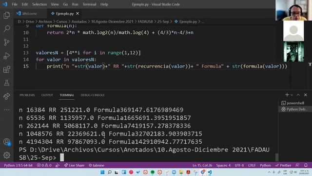 30 Análisis y diseño algoritmos USB Ejercicios relaciones de recurrencia смотреть онлайн