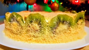 Торт без выпечки. Торт от цыганки без выпечки с фруктами. Gipsy cuisine.