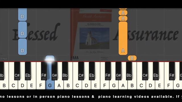 Blessed Assurance, in D major, Arr. 02, Slow speed, Sheet music, Online piano lessons смотреть онлайн