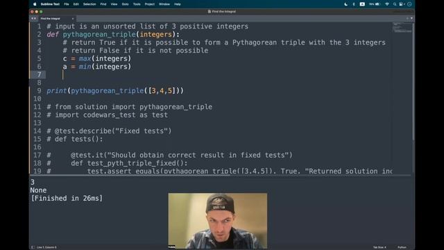 Codewars (Python?) | Pythagorean Triple | kyu8 смотреть онлайн