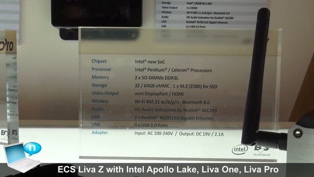 ECS Liva Z with Intel Apollo Lake, Liva One, Liva Pro смотреть онлайн