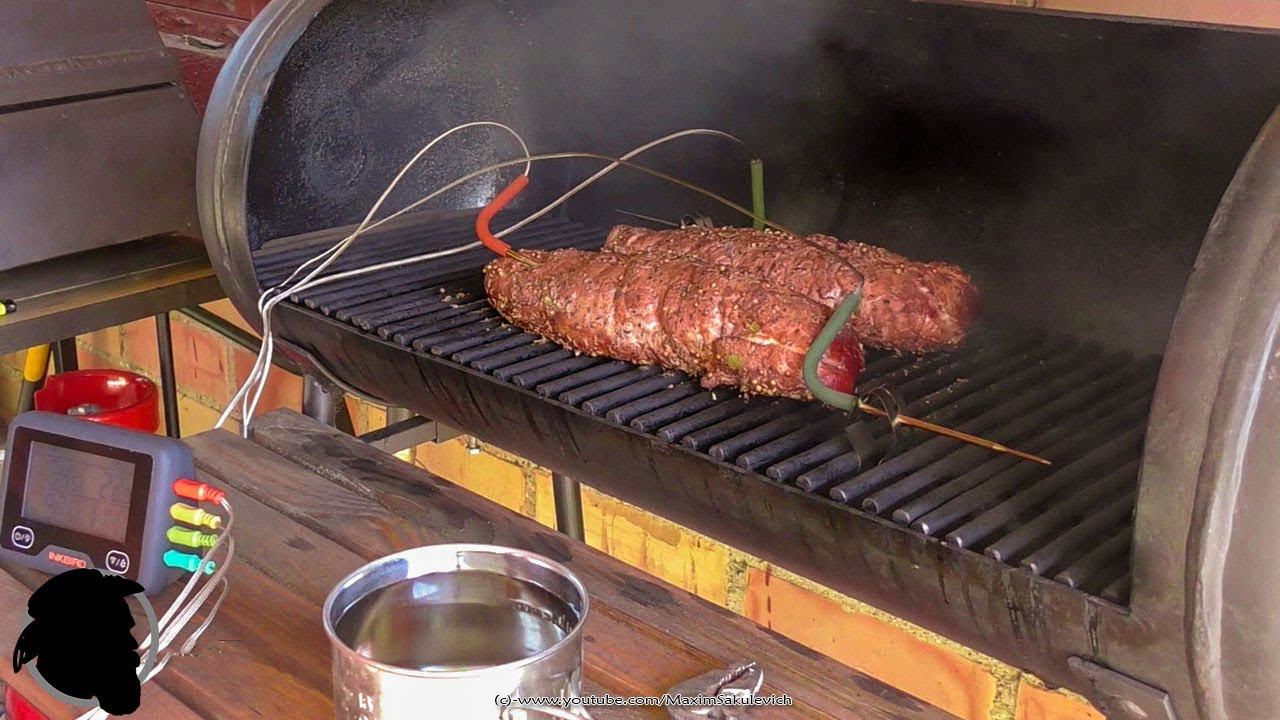 Копчение Свинины в Смокере из Газовых баллонов смотреть онлайн