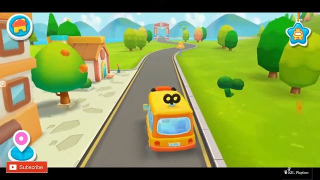 Play Little Panda School Bus Fun Game for Kids смотреть онлайн