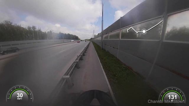 Моноколесо Inmotionv10f. Бугринский мост. Телеметрия. смотреть онлайн