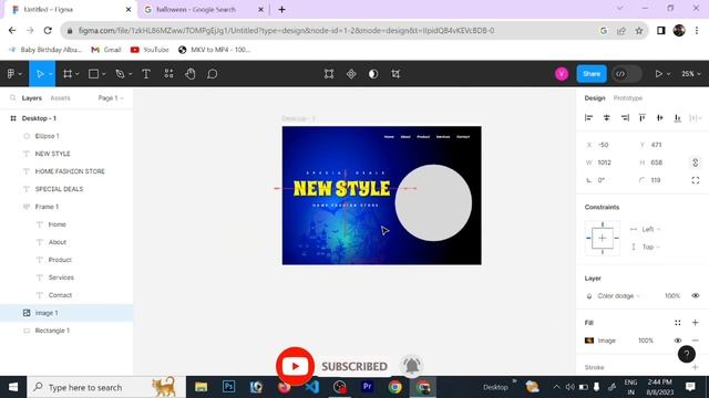 Halloween Web Store Design Using FIGMA COMPLETE ✅