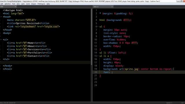 How to make a CSS sprite in Photoshop and then bring it to life - Revisited смотреть онлайн