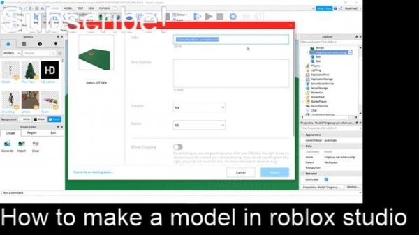HOW TO MAKE A ROBLOX STUDIO MODEL!(official roblox badge aswell!
