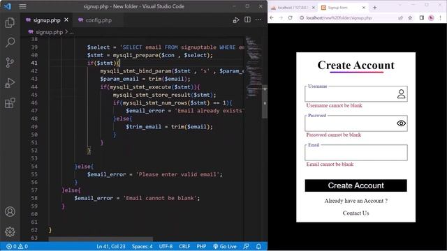 Registration Form Using PHP & MySQL смотреть онлайн