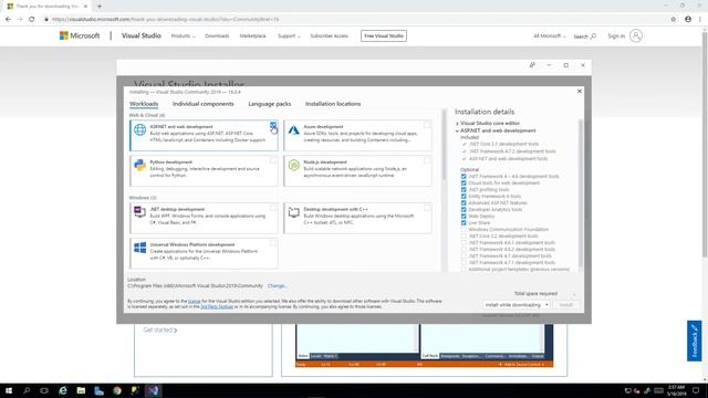 How To Install Visual Studio 2019 Community Edition | Learn ASP.Net MVC and Entity Framework | Udem смотреть онлайн