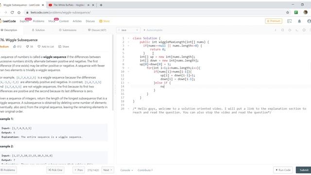 Coding Interview Questions - LeetCode Wiggle Subsequence Solution ( Google,Amazon,Facebook,Apple) смотреть онлайн