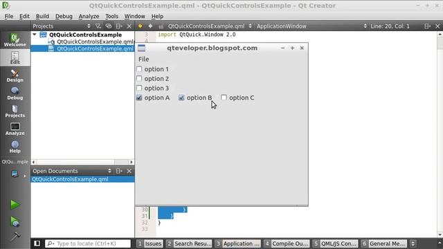 QtQuick.Controls examples - CheckBox смотреть онлайн