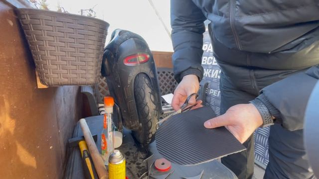 Брызговики для моноколеса из сплена под карбон за пять минут. смотреть онлайн