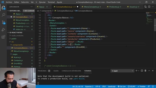 Curso React: 59. React Router: Redirecciones - jonmircha смотреть онлайн