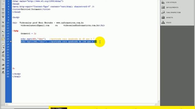 aula 2905 php funções matematicas sqrt raiz quadrada e pow potencia смотреть онлайн
