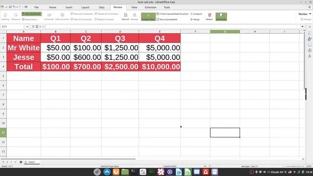 How to lock cells in LibreOffice Calc смотреть онлайн