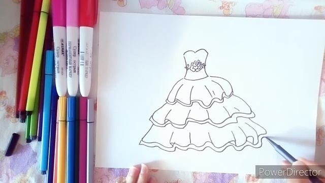 Как легко нарисовать платье принцессы? смотреть онлайн