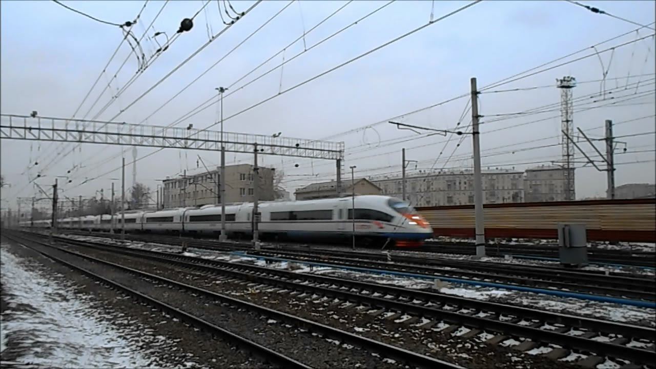 "Сапсан" ЭВС1-11 (с ЭВС1-12) Санкт-Петербург - Москва смотреть онлайн