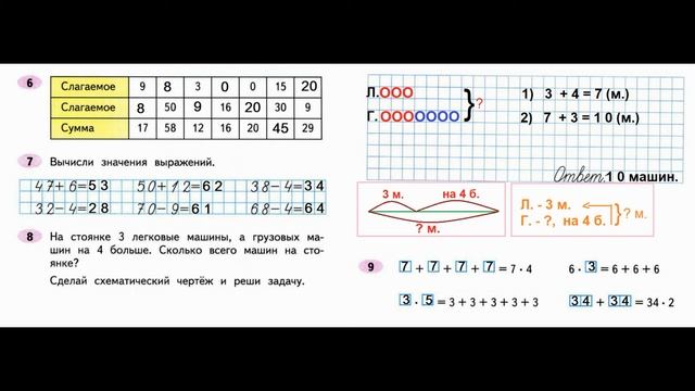 Страница.45 Рабочая тетрадь по математике 2 класс. Часть 2 Моро. смотреть онлайн