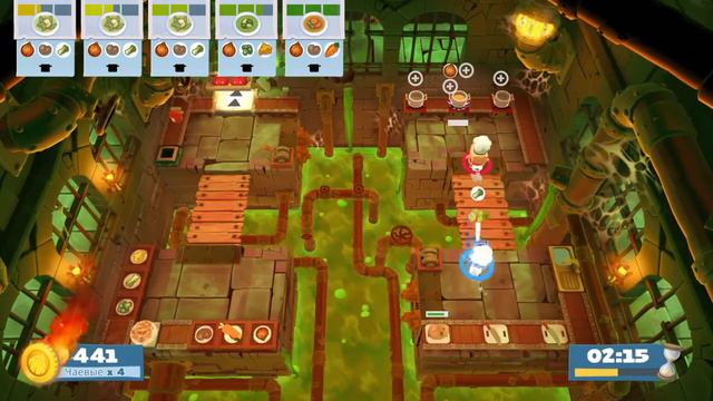 Overcooked 2 | Night of the Hangry Horde | Level 3 - 2 | 2 players | 4 stars смотреть онлайн