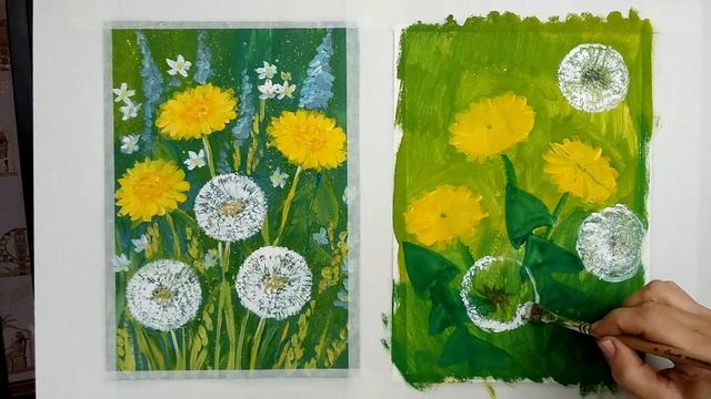 Простые одуванчики. Гуашь смотреть онлайн
