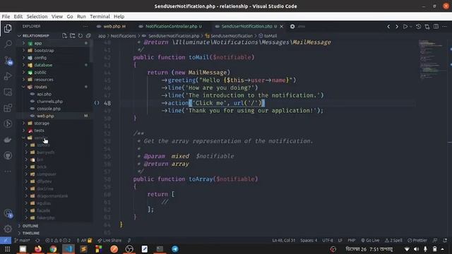Laravel Full Course Class 25 | Notifications | Nexmo SMS Send смотреть онлайн