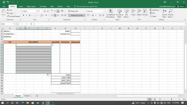 Invoice Make in Excel / How to Make invoice and bill in MS- Excel/ 2022 || Windows 11 with MS Offic смотреть онлайн
