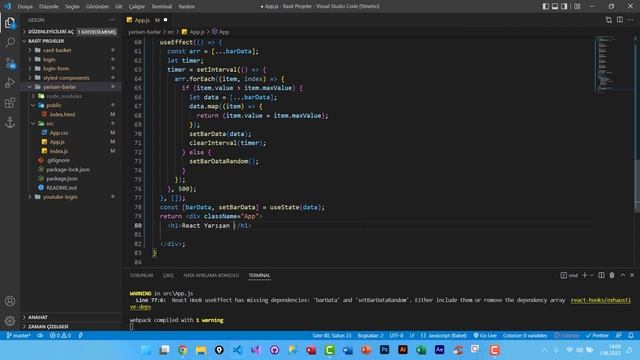 ⚛️ React Basit Projeler Serisi - React Yarışan Barlar Uygulaması(Racing Bar Chart Application)#3 смотреть онлайн